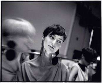 Backstage at Emporio Armani, F/W 2010